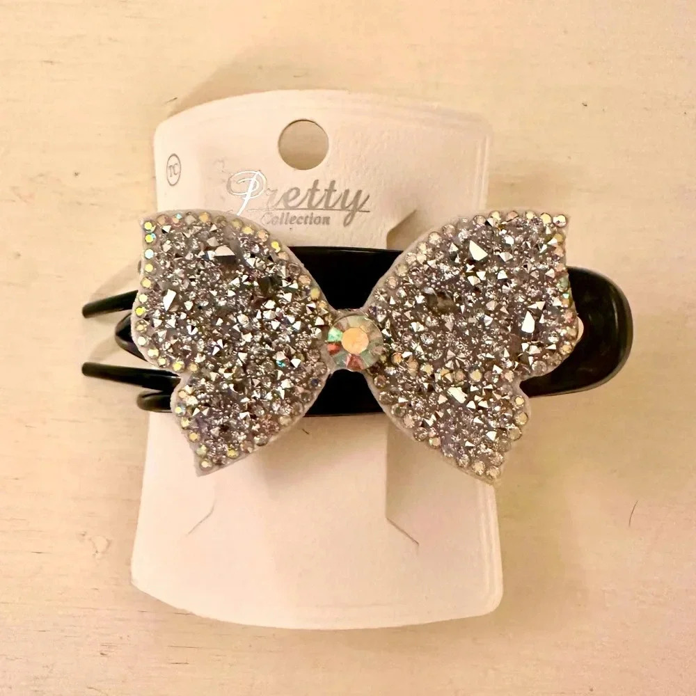 NWT AB crystal hair clasp for ponytails and buns